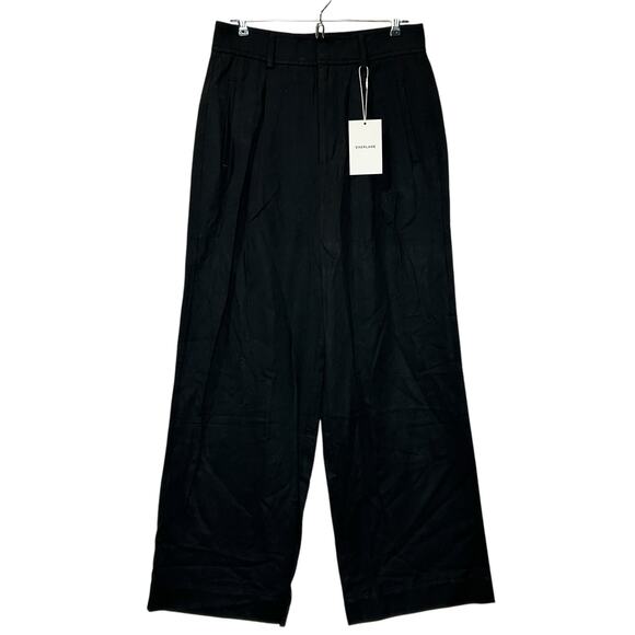 Everlane The Way High Drape Pant Wide Leg Hi-Rise Black Women 4S Inseam 29.5 NWT - Picture 2 of 12